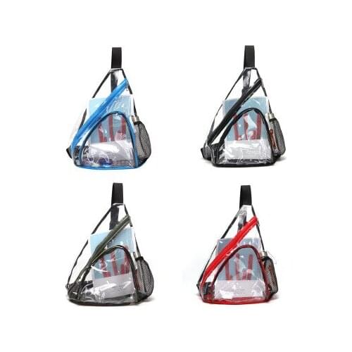 New transparent PVC waterproof diagonal cross-body bag wild casual men and women chest bags sports travel shoulder Messenger bag