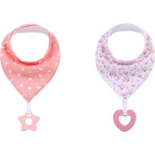 New Fashion Baby Bandana Drool Bibs and Teething Toys Made with 100% Organic Cotton Super Absorbent and Soft Unisex Newborn Bibs