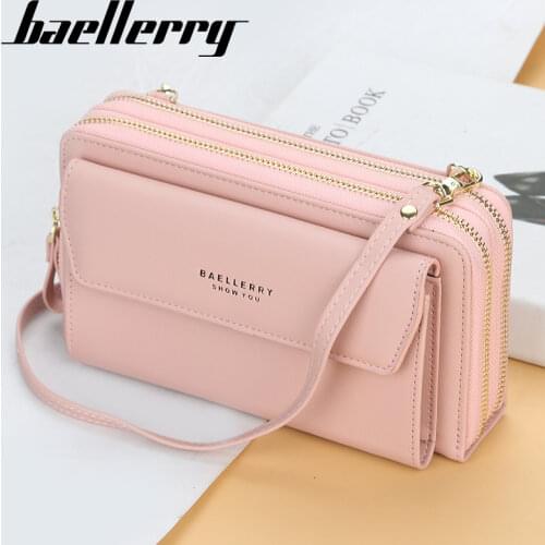 Baellerry New Fashion Crossbody Bags for Women Wallet Ladies PU Leather Purse Clutch Multifunctional Phone Pocket Messenger Bags