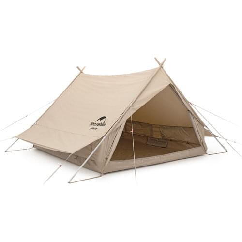 Naturehike Extend 4.8 2 Person Sun Shelter Tent Double Layer Rainproof Cotton Tent 4.8㎡ Travel A-Shaped Camping Eaves Tent