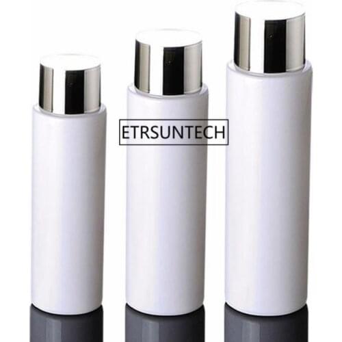 100/150/200ml Plastic Shampoo Bottle, silver Cap,Empty Cream Container,Refillable Lotion Bottle F1867