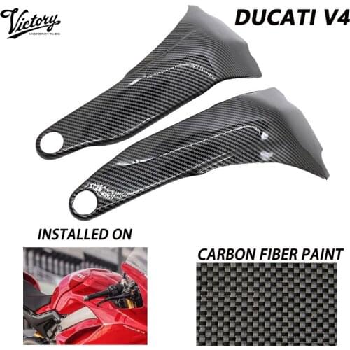 Suitable For Ducati Panigale V4 V4S 2018 2019 Motorcycle Carbon Fiber Black Frame Covered Twill Weave Smooth Fairing