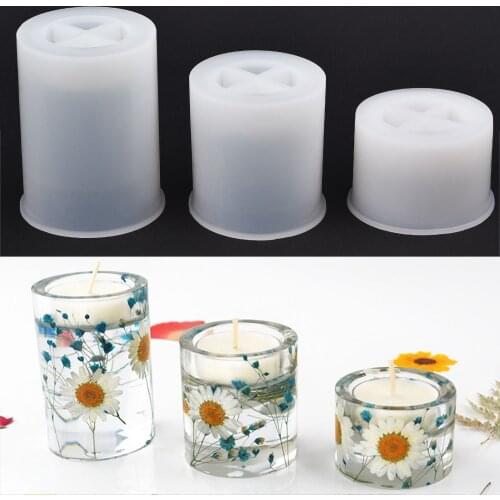 Candle Holder Crystal Epoxy Resin Mold DIY Aromatherapy Candle Tray Silicone Mold Handmade Mold Resin Crafts Home Decor