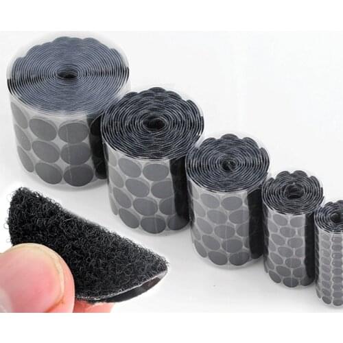 100pairs 10/15/20mm Dots Self Adhesive Fastener Tape with Strong Glue Magic Sticke colorful round hook and loop