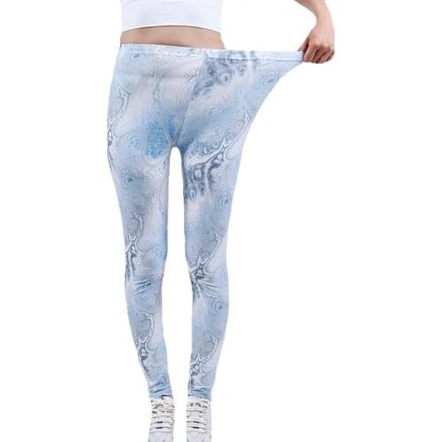 YSDNCHI Sexy Leggings For Fitness Printed Elastic Leggins Women High Tail Sport Running Gym Clothing Workout Stretchy Jeggings