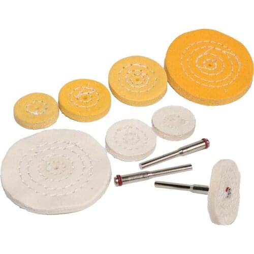 Cotton Cloth Grinding sanding Head Abrasive Buffing Wheel 3mm shank Cotton Thread Polishing mini Brush for Dremel Drill