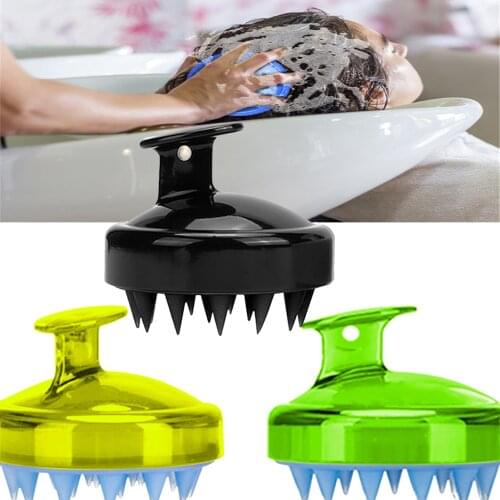 Silicone Hair Washing Body Brush Scalp Massager Brush Shower Head Brush Portable Back Scrub Massage Spa Bathing Bath Accessories