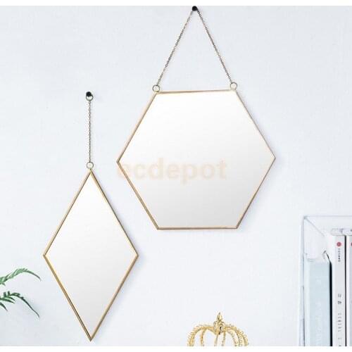 Glass Glamour Dressing Table Vanity Make Up Mirror Bathroom Wall Hangings, with Hanging Strap, Girls Gift