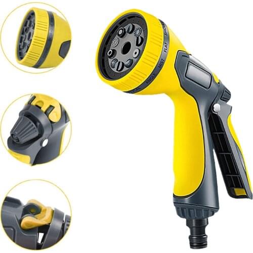 Heavy Duty Garden Hose Nozzle 10 Patterns Hand-Held Garden Sprayer Hose Sprinkle for Car Wash Cleaning Watering Garden Pets EU