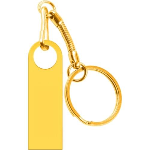 Key Chain USB Flash Drive Gold Silver Black Pen Drive Real Capacity Pendrive USB 2.0 Memory Stick Disk