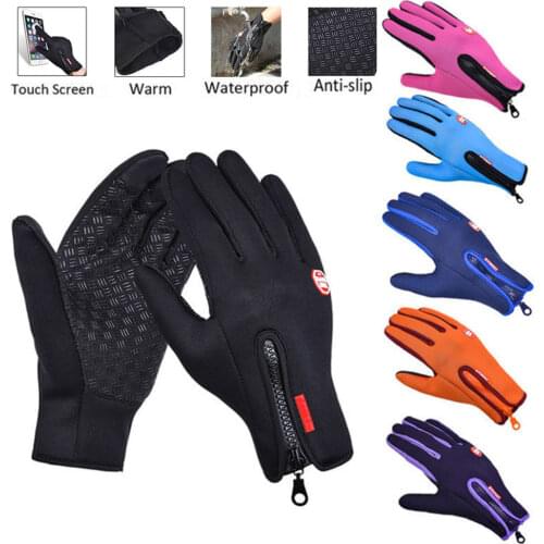 Cycling Gloves for Winter BIike Gloves Touch Screen Windproof Outdoor Sport Gloves Warm Mittens Women Man Anti-slip Waterproof