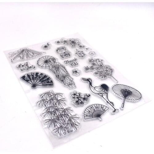 KLJUYP Japanese Girl Clear Stamps Scrapbook Paper Craft Clear stamp scrapbooking 04273