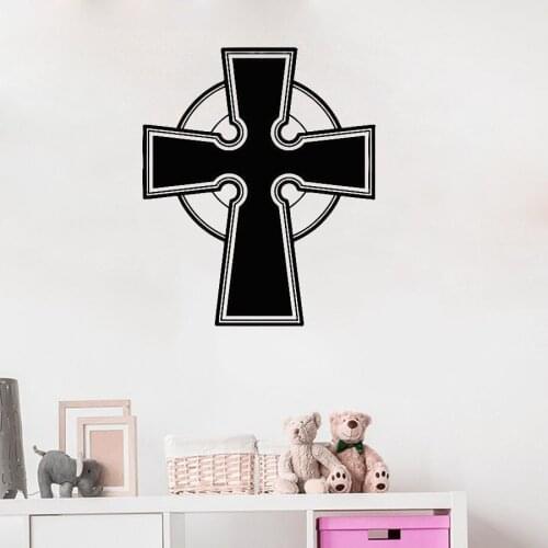 YOYOYU Vinyl Wall Sticker Bible Cross Christianity Religion Remove Decal Bedroom Living Room Home Decoration Art Poster ZX470