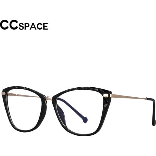 53124 Blue Light Blocking TR90 Cat Eye Ladies Eyewear Decorative Fashion Transparent Gaming Womens Computer Glasses
