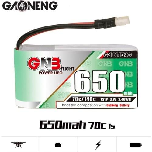 1/2/3PCS GAONENG GNB 3.7V 650mAh 70C/140C Rechargeable Battery With Molex 51005 Plug For RC Quadcopter FPV Racing DroneS Parts