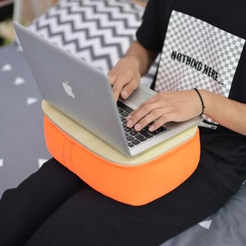 2 in 1 Movable Laptop Desk Portable Computer Desk Small Table Throw Cushion Use On Bed Sofa In Car