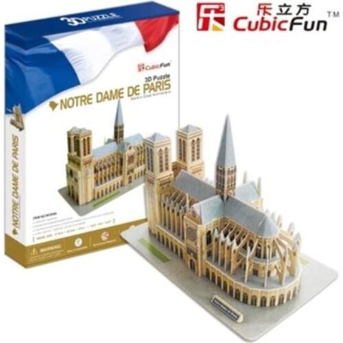 T0454 3D Puzzles Notre Dame de Paris DIY Building Paper Model kids Creative gift Children Educational toys Deluxe Edition