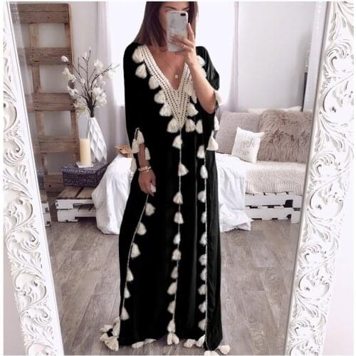 5XL Arabic Islamic Dubai Kaftan Abaya Middle Eastern Muslim Moroccan Kaftan Dress Indonesia Turkey Elegant Casual Robe Femme