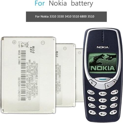 Mobile Phone Battery For Nokia 3310 3330 3410 3510 5510 3530 3335 3686 3685 3589 3315 3350 3510 6650 6800 Battery BLC-2 800mAh
