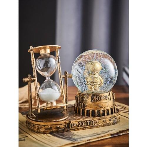 Astronaut Hourglass Ornaments Study Desktop Crystal Ball Home Decoration