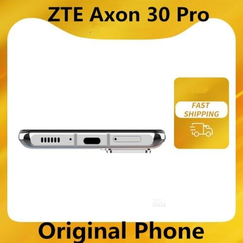DHL Fast Delivery ZTE Axon 30 Pro 5G Cell Phone 6.67" AMOLED 120HZ 8GB RAM 256GB ROM 64.0MP 55W Charger Snapdragon 888 Face ID