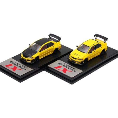CM Model 1:64 Mitsubishi Lancer EVO IX yellow black carbon DieCast Model Car