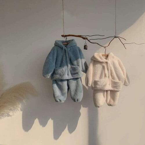Baby autumn and winter clothing Korean childrens hairy suit warm and comfortable thickened baby clothes