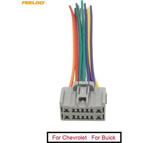 FEELDO 1PC Car CD/DVD Audio Stereo Wiring Harness Adapter For Chevrolet Sail Radio Power Wire Cable (Female) #FD2872