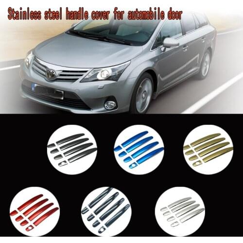 Karcng 9 pcs/lot for Car door handle cover stainless steel Chrome decorative sticker For Toyota Avensis T250 2003-2008