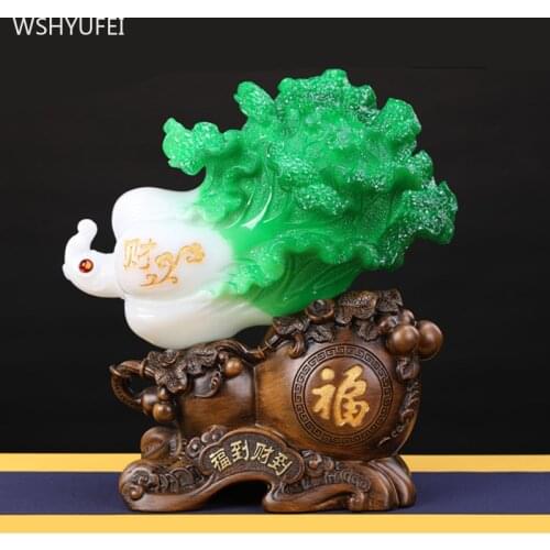 Chinese Resin Feng Shui Ornaments Study Office Desktop Auspicious Decor Home Decoration Accessories for Living Room Opening Gift