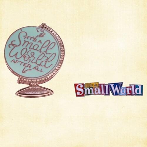 Small World Mystery Collection enamel pin globe world map adventure brooch