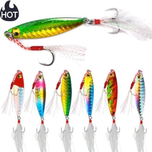 VIB Lead Slow Jig Metal Fishing Bait Fish Jig Fishing Lure Spoon Artificial Hard Winter Ice Jigging Hooks Fishing Tackle 2020
