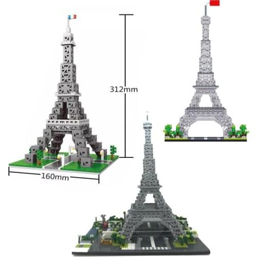 Micro Bricks Mini Blocks Architecture DIY Places the World Landscape Set Model Building Kits Kids Toy Expert London Tower Eiffel