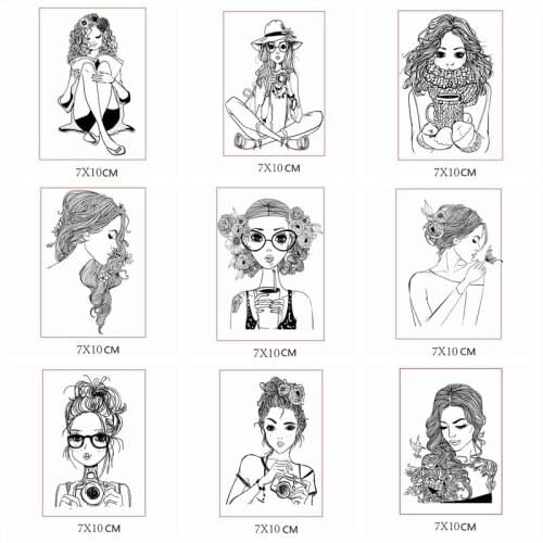 Fashion Girls Quiet Sexy Lively Clear Silicone Stamps Scrapbooking Craft Decorate Photo Album Embossing Cards New Stamps 2019