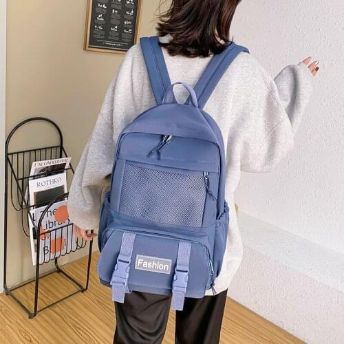 Fashion Student Backpack Women Harajuku School Bags Waterproof Nylon Kawaii Girls Backbag Ladies Book Bag Female Travel Bag 2021