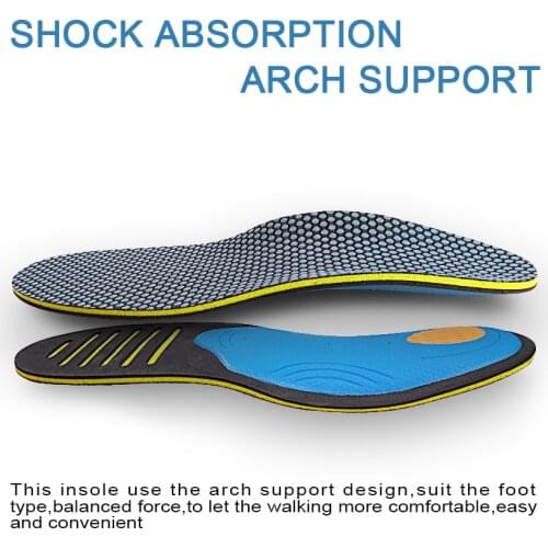 Men Premium EVA Orthotic insoles for Flatfoot Sport shoes Arch Support Shock Absorption orthopedic Pad for Correction O X Leg