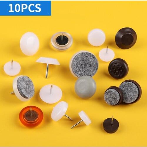 Chair Table Furniture Leg Bottom Feet Glides Skid Tile Plastic Pad Floor Nail Non-slip Wood Floor Protector Nail Sofa foot nail