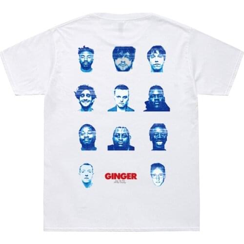 New Casual Brockhampton All-American Boyband T-Shirt Men GINGER Face Print Harajuku Tee Shirt Colorful Funny T Shirts Cotton Top