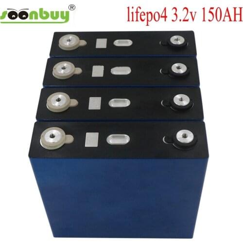 NEW 4PCS 3.2v 150ah Lifepo4 battery Lithium iron phosphate cell batteries 12v 24V150AH for solar RV pack EU US TAX FREE
