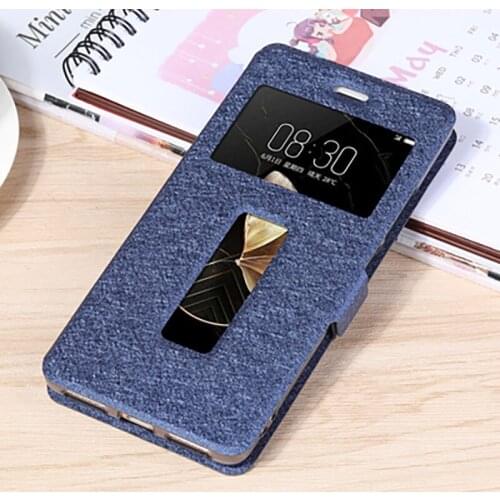 Open window Luxury Phone case For ZTE Nubia Z17 case cover PU leather case For Nubia Z 17 NX563J Flip case back cover shell 5.5"