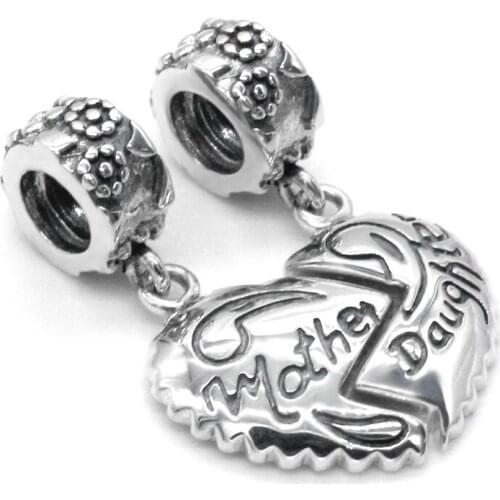 925 sterling silver pendant charm with transparent CZ Fit original charm bracelet bracelet jewelry making