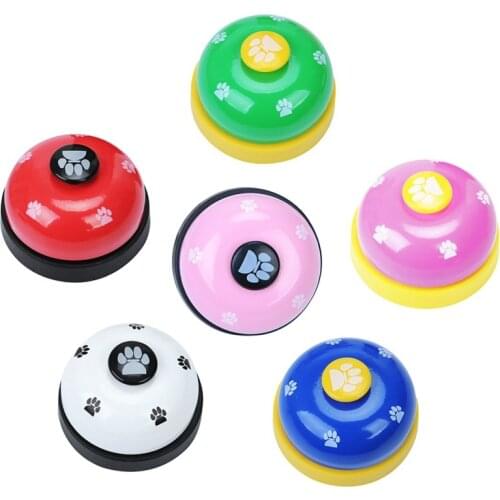 Pet Dog Call Bell Claw Pattern Printing Attracts Dog Attention Call Dining Bell Pet Dog Training Interactive Accessories