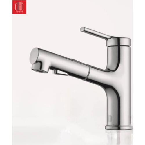 Youpin DABAI Bathroom Basin Sink Faucet w/ Pull Out Rinser Sprayer Gargle Brushing 2 Mode Mixer Tap Cold & Hot Bathtub Faucet