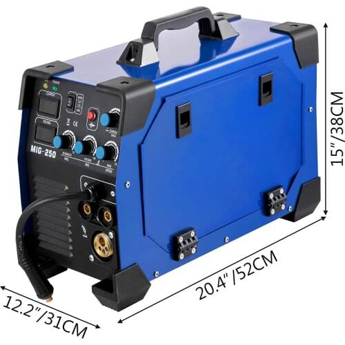 Welder 250 Amp MIG TIG Arc Welder 3 in 1 Welder Welding Machine 110V TIG Lift ARC MMA Stick IGBT DC Inverter Dual voltage