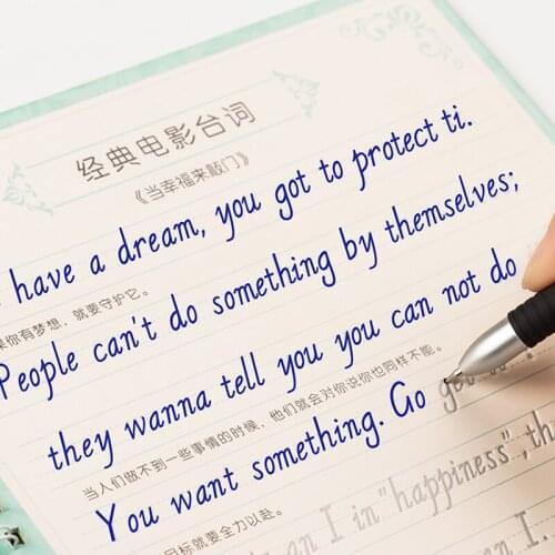 English Circular Font Calligraphy Copybook For Kids Writing Adult Ltalic English Student Automatic Child fading Practice Books