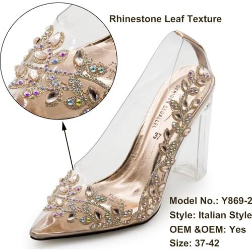 Itailian Heeled Slippers Bowknot Leaves Round Jewelry Heeled Shoes Party Dress Daily Life Women Shoes Summer Beach Sandals New