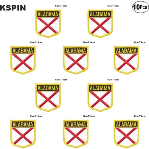 U.S.A Alabama Flag Embroidery Patches Iron on Saw on Transfer patches Sewing Applications for Clothes in Home&Garden