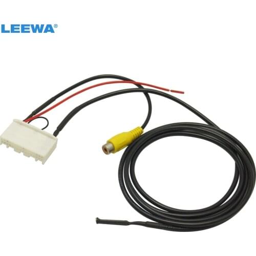 LEEWA 5PCS Car Rear Camera Reversing RCA Video Convert Cable Adapter with Micphone Cable For Nissan Qashqai/Teana/X-Trail/Sylphy