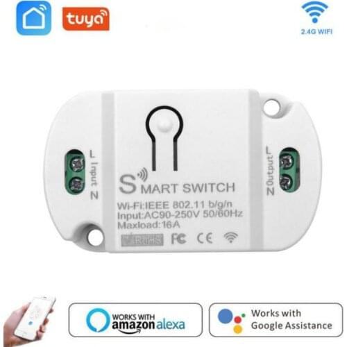 16A BIY Wifi Switch Tuya Smart Life App Light Switch Timer Breaker Smart Home Automation Voice Control Works With Alexa Google