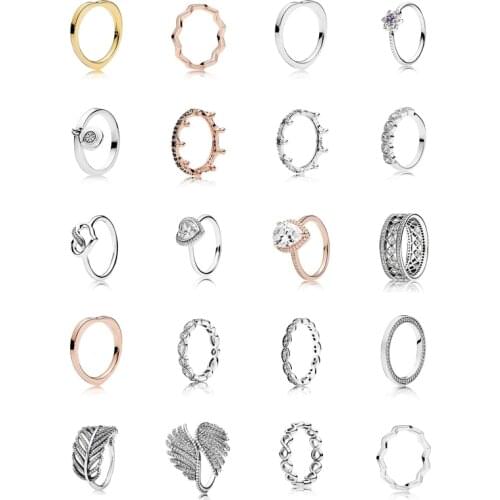 925 Sterling Silver Ring Openwork Vintage Fascination Crystal Rings For Women Wedding Party Fashion Jewelry